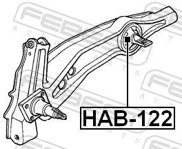 Silent bloc de suspension FEBEST HAB-122