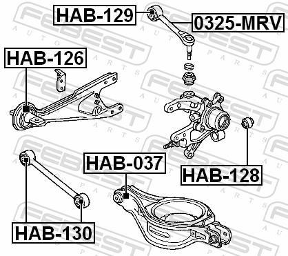 Silent bloc de suspension FEBEST ref. HAB-130