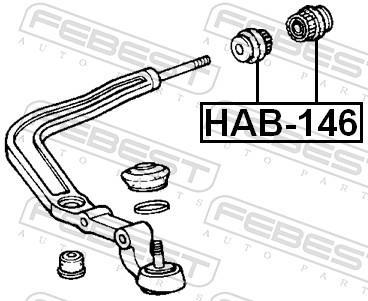 Silent bloc de suspension FEBEST ref. HAB-146