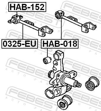 Silent bloc de suspension FEBEST HAB-152