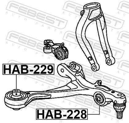 Silent bloc de suspension FEBEST ref. HAB-228