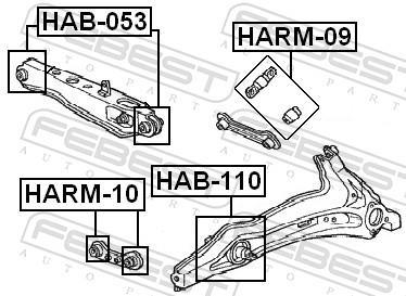 Suspensão, braço oscilante FEBEST ref. HARM-09