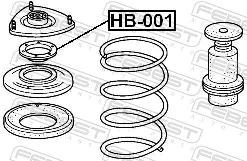Rolamento copo de suspensão FEBEST ref. HB-001