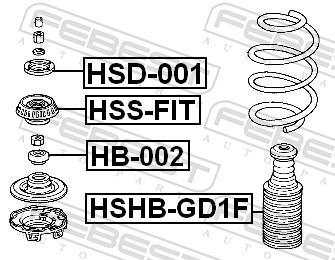 Rolamento copo de suspensão FEBEST ref. HB-002