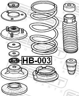 Rolamento copo de suspensão FEBEST ref. HB-003