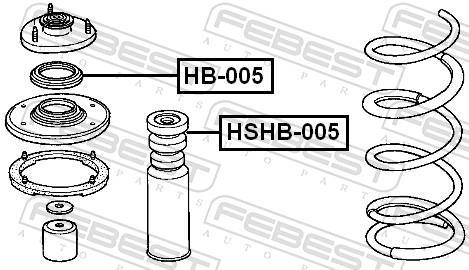 Rolamento copo de suspensão FEBEST HB-005