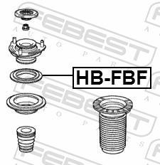 Rolamento copo de suspensão FEBEST ref. HB-FBF