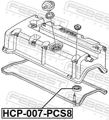 Junta de vela de ignição FEBEST ref. HCP-007-PCS8