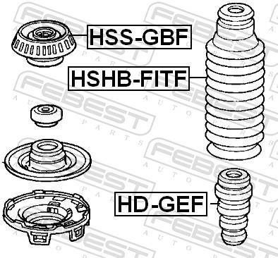 Amortisseurs FEBEST ref. HD-GEF