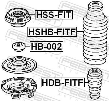 Amortisseurs FEBEST ref. HDB-FITF