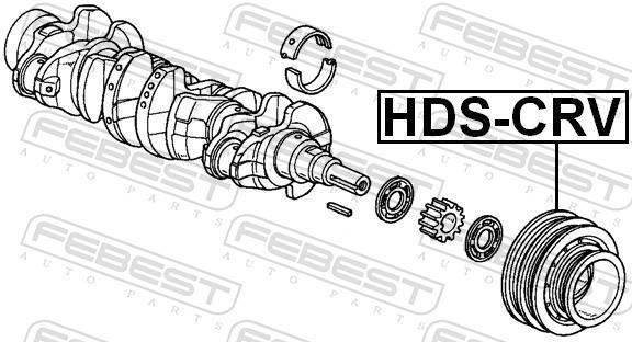 Poulie damper (Poulie de vilebrequin) FEBEST HDS-CRV