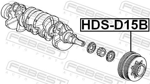 Poulie damper (Poulie de vilebrequin) FEBEST ref. HDS-D15B