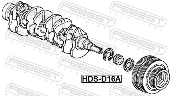 Polia do amortecedor FEBEST HDS-D16A