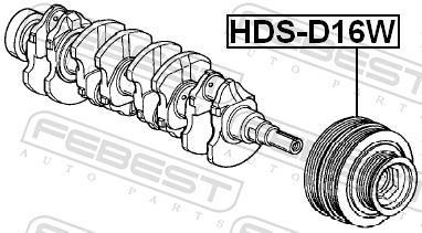 Polia do amortecedor FEBEST HDS-D16W