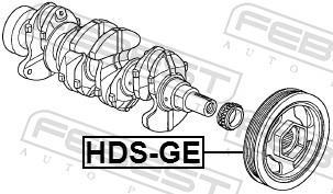Poulie damper (Poulie de vilebrequin) FEBEST ref. HDS-GE