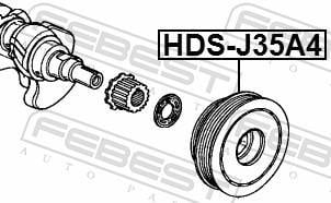 Poulie damper (Poulie de vilebrequin) FEBEST ref. HDS-J35A4