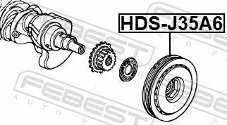 Poulie damper (Poulie de vilebrequin) FEBEST ref. HDS-J35A6