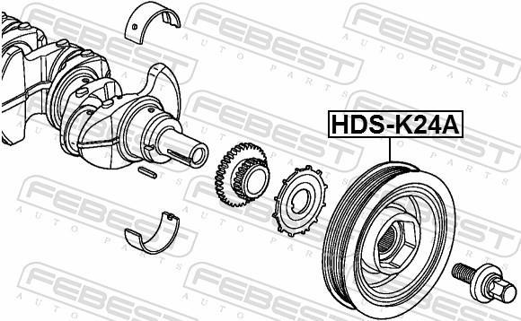 Poulie damper (Poulie de vilebrequin) FEBEST ref. HDS-K24A