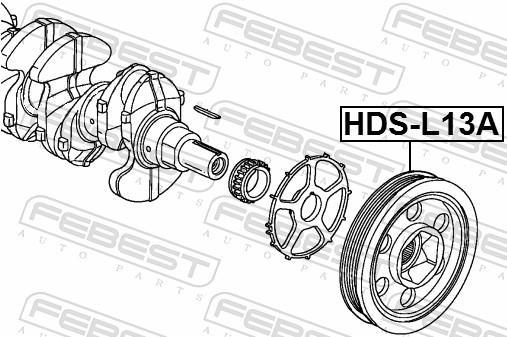 Poulie damper (Poulie de vilebrequin) FEBEST ref. HDS-L13A