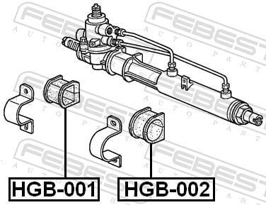 Suspension, crémaillère de direction FEBEST ref. HGB-001