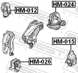 Suspension, boîte automatique FEBEST ref. HM-012