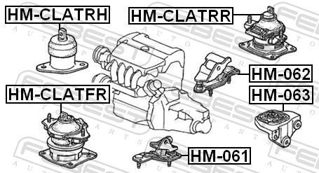 Suspension, boîte automatique FEBEST ref. HM-061