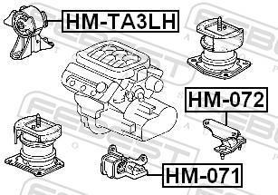 Suspension, boîte automatique FEBEST ref. HM-071