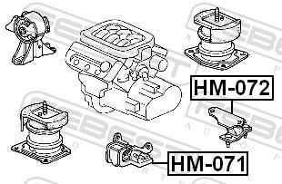 Suspension, boîte automatique FEBEST ref. HM-072