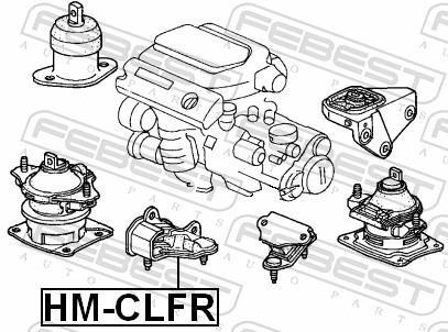 Suspension, boîte automatique FEBEST ref. HM-CLFR