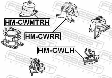 Support moteur (Silent bloc moteur) FEBEST ref. HM-CWLH