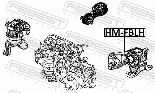 Support moteur (Silent bloc moteur) FEBEST HM-FBLH