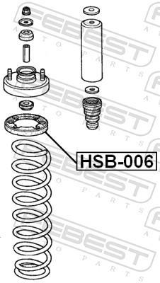 Patin de ressort (Support ressort) FEBEST ref. HSB-006