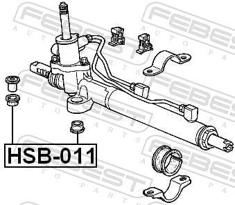 Suspension, crémaillère de direction FEBEST ref. HSB-011