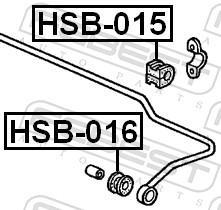Suspension, stabilisateur FEBEST ref. HSB-015