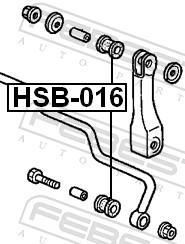 Suspensão, barra estabilizadora FEBEST ref. HSB-016
