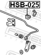 Suspension, stabilisateur FEBEST ref. HSB-025