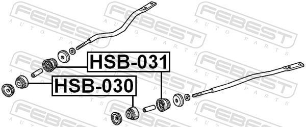 Suspensão, braço oscilante FEBEST ref. HSB-030