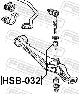 Suspension, stabilisateur FEBEST HSB-032