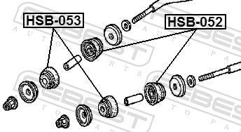 Suspensão, braço oscilante FEBEST ref. HSB-052