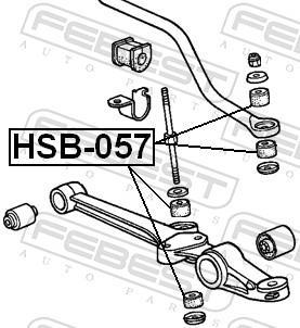 Suspension, jambe d'essieu FEBEST ref. HSB-057