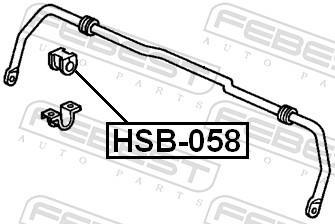 Rolamento de barra estabilizadora FEBEST ref. HSB-058