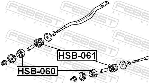 Suspensão, braço oscilante FEBEST ref. HSB-060