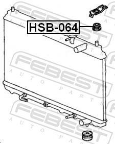 Suspension, radiateur FEBEST ref. HSB-064