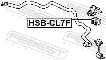 Suspension, stabilisateur FEBEST ref. HSB-CL7F