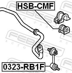 Rolamento de barra estabilizadora FEBEST HSB-CMF