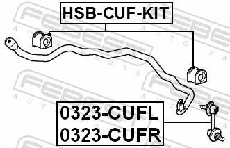 Rolamento de barra estabilizadora FEBEST ref. HSB-CUF-KIT