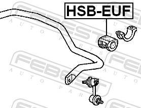 Suspension, stabilisateur FEBEST HSB-EUF