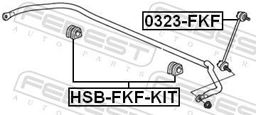 Suspension, stabilisateur FEBEST ref. HSB-FKF-KIT