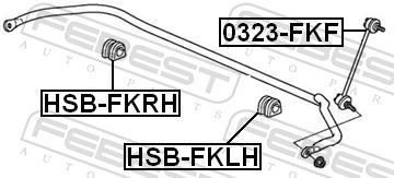 Suspension, stabilisateur FEBEST HSB-FKRH