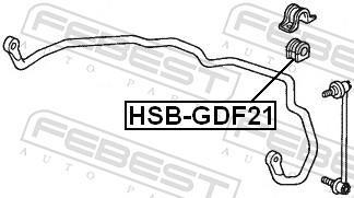 Rolamento de barra estabilizadora FEBEST ref. HSB-GDF21